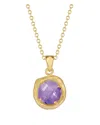 I. Reiss 14k 1.80 Ct. Tw. Diamond & Amethyst Necklace