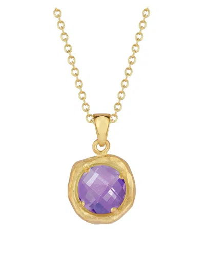 I. Reiss 14k 1.80 Ct. Tw. Diamond & Amethyst Necklace In Gold