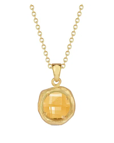 I. Reiss 14k 1.80 Ct. Tw. Diamond & Citrine Necklace In Gold