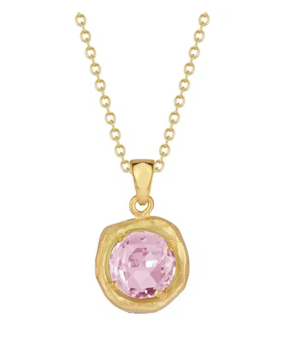 I. Reiss 14k 1.80 Ct. Tw. Diamond & Rose Quartz Necklace In Gold