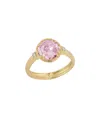 I. Reiss 14k 1.85 Ct. Tw. Diamond & Rose Quartz Cocktail Ring