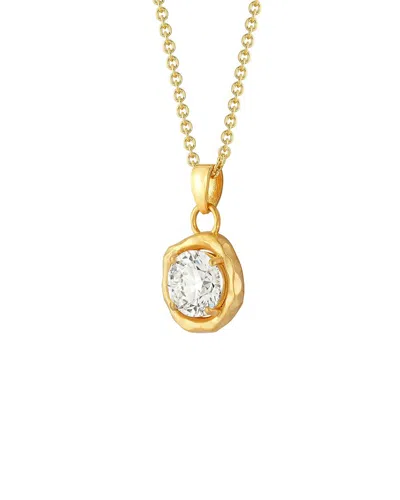 I. Reiss 14k 2.01 Ct. Tw. Lab-grown Diamond Pendant Slide Necklace In Transparent