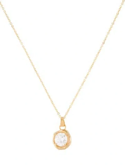Pre-owned I. Reiss 14k 2.01ct Lab-grown Diamond Pendant Necklace, 16" In Multi