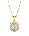 I. Reiss 14k 2.25 Ct. Tw. Diamond & Blue Topaz Necklace