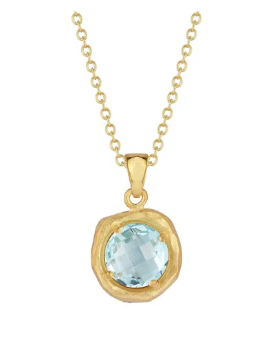 I. Reiss 14k 2.25 Ct. Tw. Diamond & Blue Topaz Necklace In Gold
