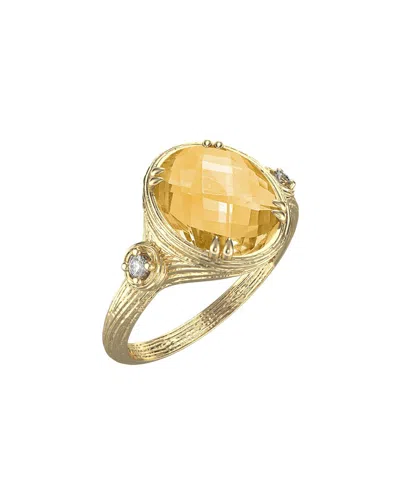 I. Reiss 14k 2.39 Ct. Tw. Diamond & Citrine Cocktail Ring