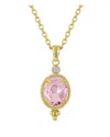 I. Reiss 14k 2.49 Ct. Tw. Diamond & Rose Quartz Necklace