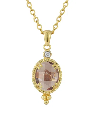 I. Reiss 14k 2.49 Ct. Tw. Diamond & Smokey Topaz Necklace In Gold
