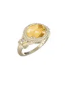 I. Reiss 14k 2.50 Ct. Tw. Diamond & Citrine Ring