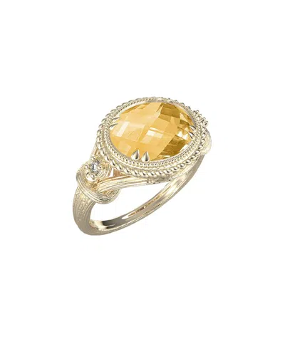 I. REISS I. REISS 14K 2.50 CT. TW. DIAMOND & CITRINE RING