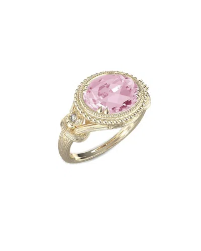 I. Reiss 14k 2.50 Ct. Tw. Diamond & Rose Quartz Ring In Gold