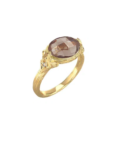 I. Reiss 14k 2.50 Ct. Tw. Diamond & Smokey Topaz Cocktail Ring In Gold