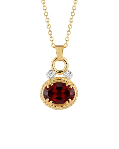 I. Reiss 14k 2.55 Ct. Tw. Diamond & Garnet Necklace
