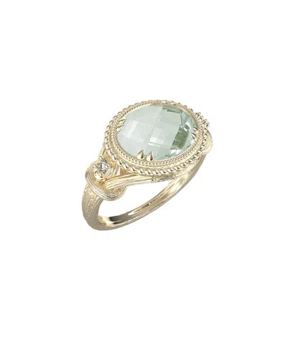 I. Reiss 14k 2.55 Ct. Tw. Diamond & Green Amethyst Ring In Gold