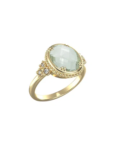 I. Reiss 14k 2.65 Ct. Tw. Diamond & Green Amethyst Ring In Gold