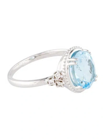 Pre-owned I. Reiss 14k 3.00ctw Topaz & Diamond Cocktail Ring In Multi
