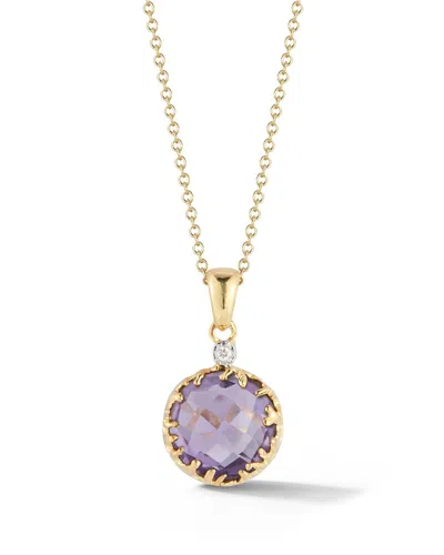 I. Reiss 14k 3.02 Ct. Tw. Diamond Necklace In Purple