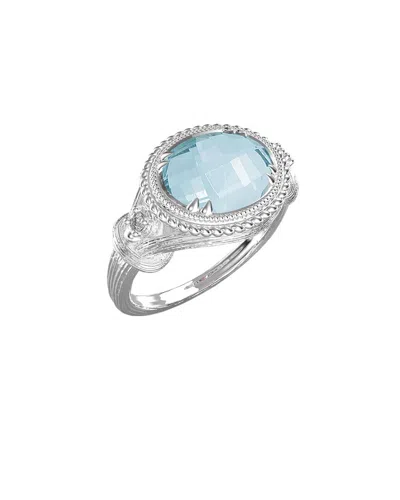 I. Reiss 14k 3.05 Ct. Tw. Diamond & Blue Topaz Ring In Metallic