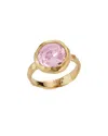 I. Reiss 14k 3.12 Ct. Tw. Diamond & Rose Quartz Cocktail Ring