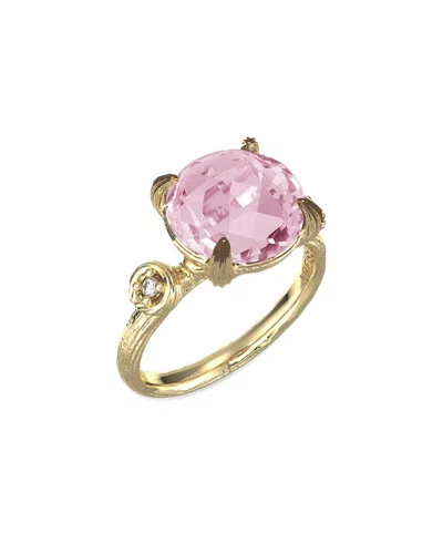 I. Reiss 14k 3.17 Ct. Tw. Diamond & Rose Quartz Cocktail Ring In Gold