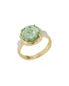 I. Reiss 14k 3.28 Ct. Tw. Diamond & Green Amethyst Ring