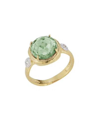 I. Reiss 14k 3.28 Ct. Tw. Diamond & Green Amethyst Ring