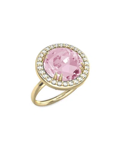 I. Reiss 14k 3.32 Ct. Tw. Diamond & Rose Quartz Cocktail Ring In Pink