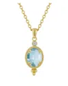 I. Reiss 14k 3.34 Ct. Tw. Diamond & Blue Topaz Necklace