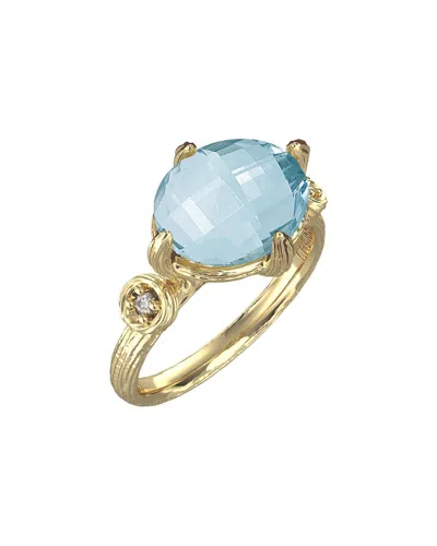 I. Reiss 14k 3.35 Ct. Tw. Diamond & Blue Topaz Cocktail Ring In Gold