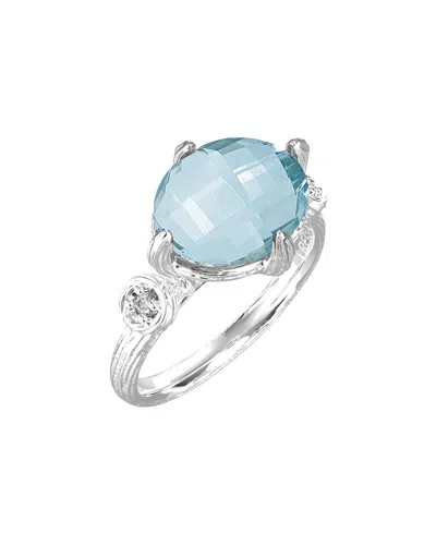 I. Reiss 14k 3.35 Ct. Tw. Diamond & Blue Topaz Cocktail Ring