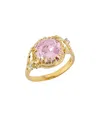 I. Reiss 14k 3.38 Ct. Tw. Diamond & Rose Quartz Cocktail Ring