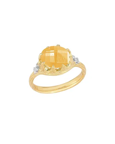 I. Reiss 14k 3.40 Ct. Tw. Diamond & Citrine Cocktail Ring In Gold