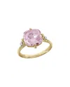 I. Reiss 14k 3.40 Ct. Tw. Diamond & Rose Quartz Cocktail Ring
