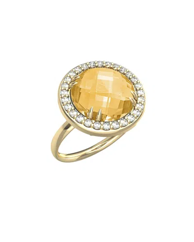 I. Reiss 14k 3.45 Ct. Tw. Diamond & Citrine Cocktail Ring In Yellow