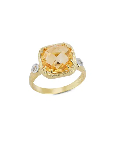 I. Reiss 14k 3.53 Ct. Tw. Diamond & Citrine Ring In Gold
