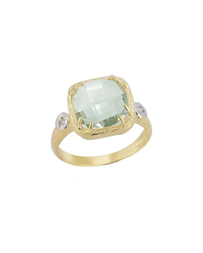 I. Reiss 14k 3.53 Ct. Tw. Diamond & Green Amethyst Ring