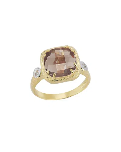 I. Reiss 14k 3.53 Ct. Tw. Diamond & Smokey Topaz Ring