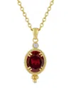 I. Reiss 14k 3.54 Ct. Tw. Diamond & Garnet Necklace