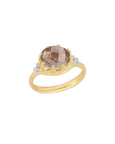 I. Reiss 14k 3.55 Ct. Tw. Diamond & Smokey Topaz Cocktail Ring In Brown