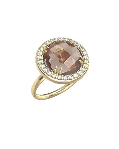 I. Reiss 14k 3.70 Ct. Tw. Diamond & Smokey Topaz Cocktail Ring In Gold