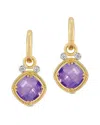 I. Reiss 14k 4.14 Ct. Tw. Diamond & Amethyst Earrings In Gold