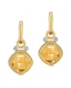 I. Reiss 14k 4.14 Ct. Tw. Diamond & Citrine Earrings