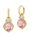 I. Reiss 14k 4.14 Ct. Tw. Diamond & Rose Quartz Earrings