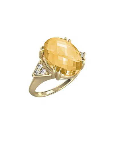 I. Reiss 14k 4.59 Ct. Tw. Diamond & Citrine Cocktail Ring