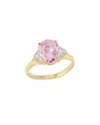 I. Reiss 14k 4.80 Ct. Tw. Diamond & Rose Quartz Cocktail Ring