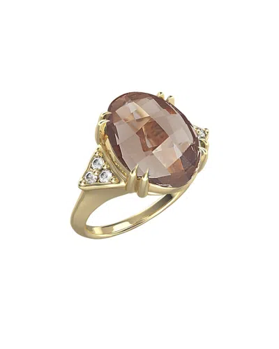 I. Reiss 14k 4.89 Ct. Tw. Diamond & Smokey Topaz Cocktail Ring In Brown
