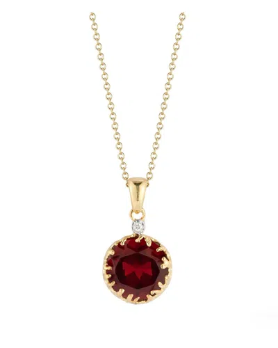 I. Reiss 14k 4.92 Ct. Tw. Diamond & Garnet Necklace