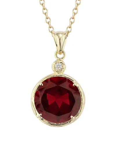 I. Reiss 14k 4.92 Ct. Tw. Diamond & Garnet Necklace