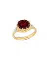 I. Reiss 14k 4.95 Ct. Tw. Diamond & Garnet Cocktail Ring