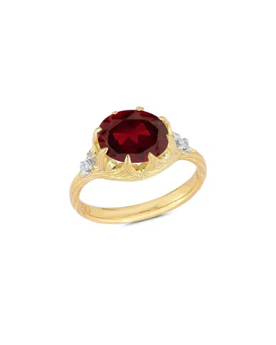 I. Reiss 14k 4.95 Ct. Tw. Diamond & Garnet Cocktail Ring